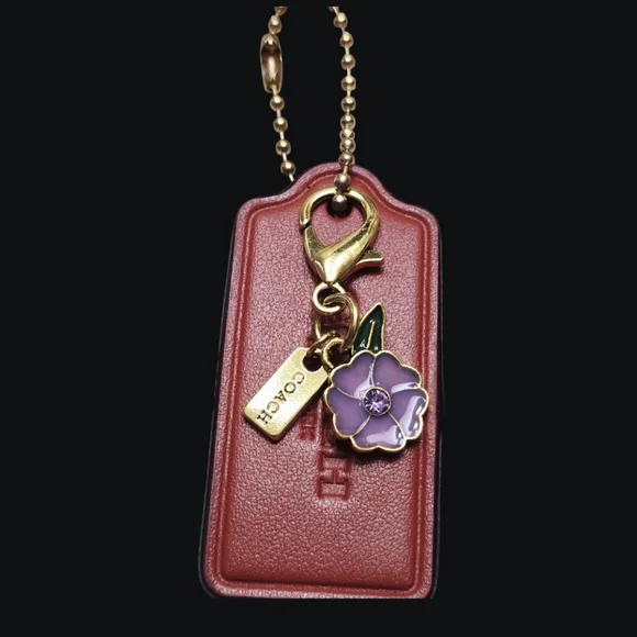 Coach Purple Flower Charm - Picture 2 of 3